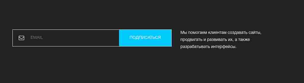 Узкая полоса подписки — блок для сайта, конструктор Fo.ru