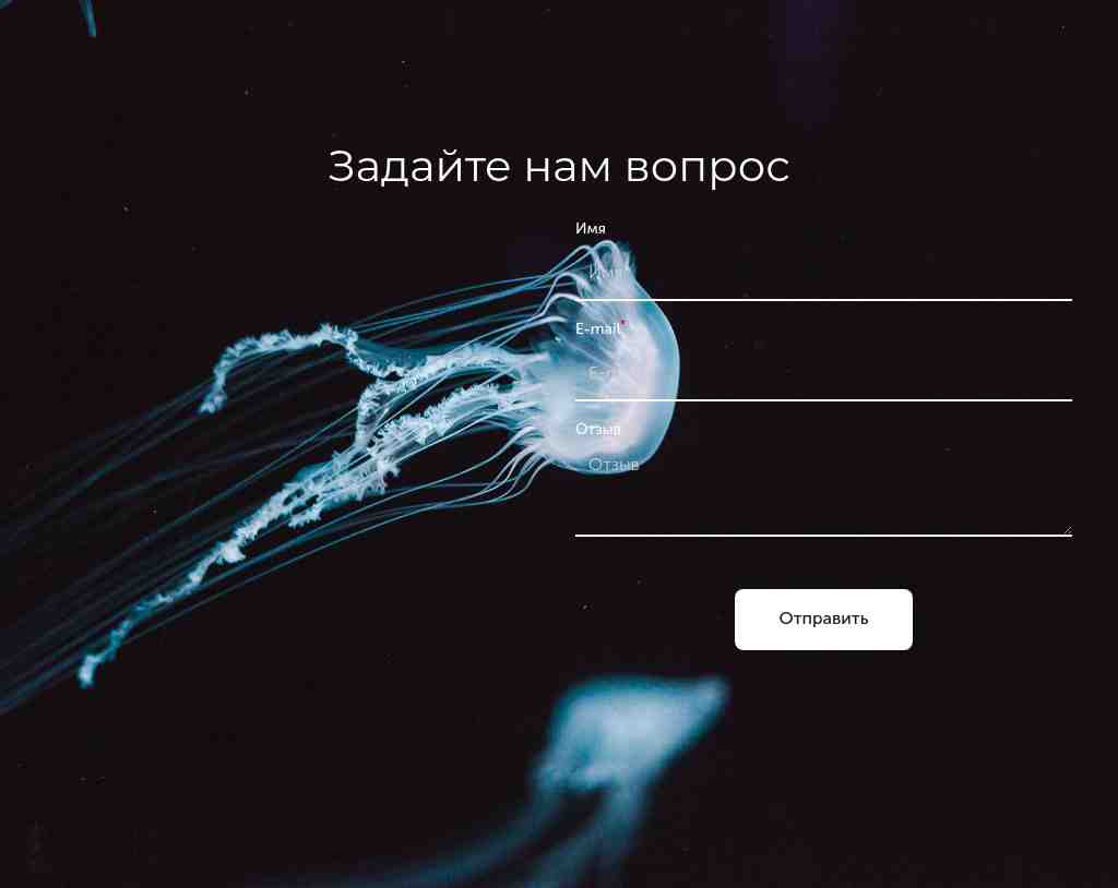 Вопрос — фон «медуза» — блок для сайта, конструктор Fo.ru